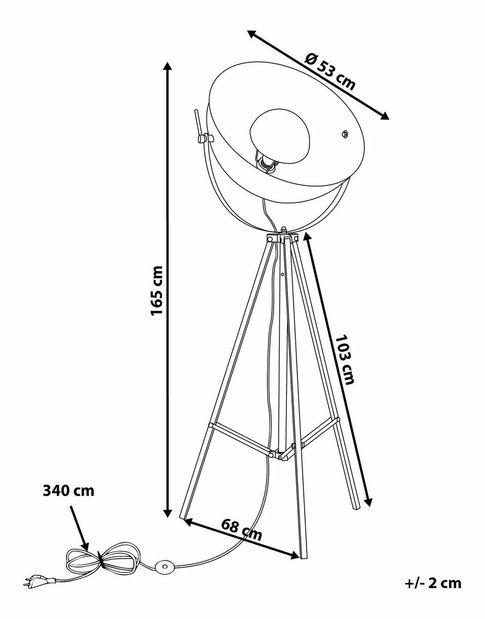 Stojanové svietidlo Theos Ii (čierna)