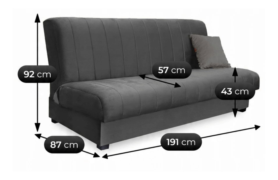 Set od 2 komada sofa Stigma (siva) 
