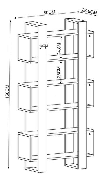 Regál Mulanos (orech + antracit)