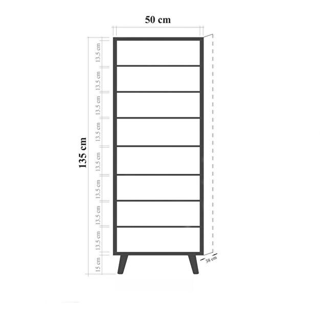 Mobilier Hol Beside 1 (alb + verde marin) 