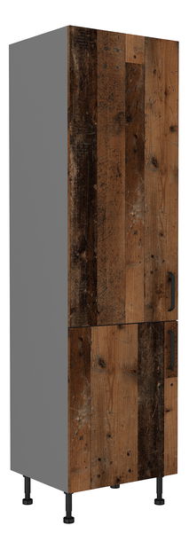 Konyhai élelmiszeres szekrény Oldie 60 DK-215 2F (Antracit + Old style)