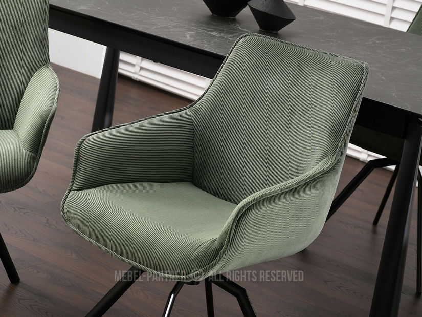 Stolica Liam (zelena + crna)