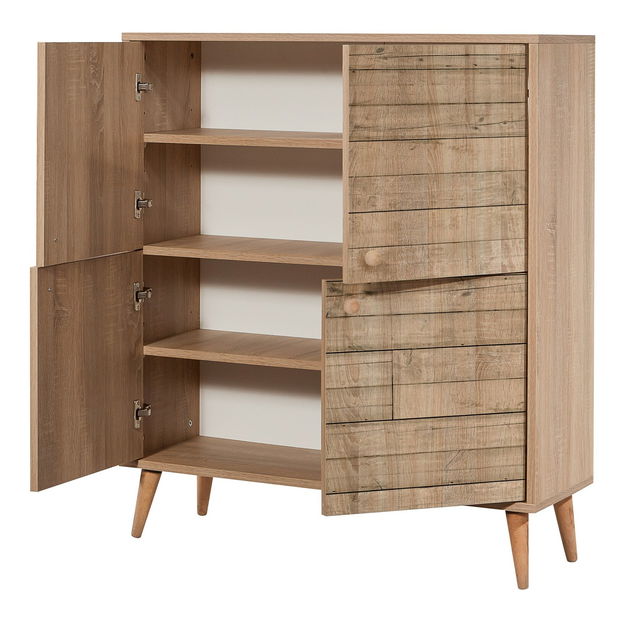 Mobilier pentru hol Maluxe 728 (Stejar sonoma + Piatră)