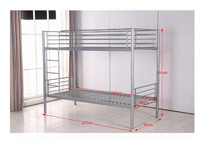 Poschodová posteľ 90 cm Vladis (s roštom)