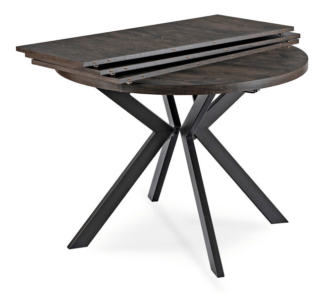 Rozkladací jedálenský stôl Lavar (čierna) (pre 4-10 osôb)