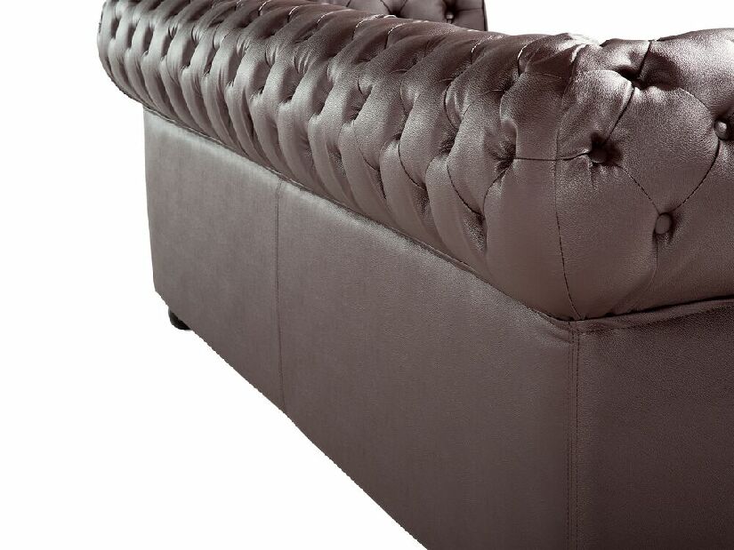 Kožna sofa trosjed Chichester (smeđa)