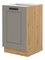 Dolná kuchynská skrinka pod drez Lucid 50 ZL 1F BB (dub artisan + claygrey)