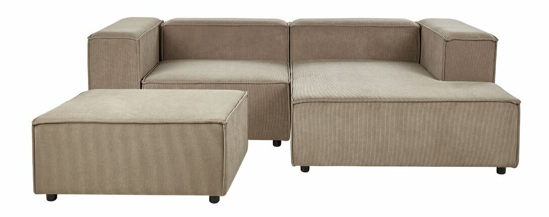 Sarok ülőgarnitúra zsámollyal Afrika (barna) (B)