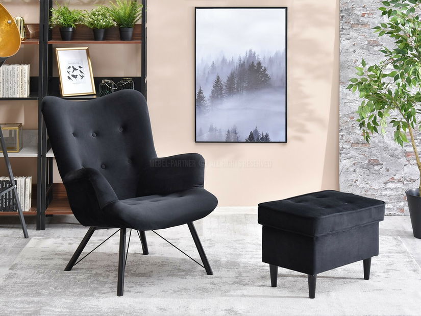 Fotoliu relax Dawntawn (negru)