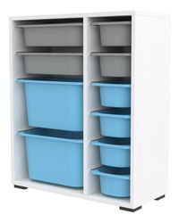 Organizator za igračke Dremonka 10 (bijela + siva + plava)