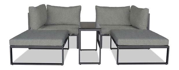 Vrtni set Adicionales (antracit + svijetlosiva) (za 4 osobe)