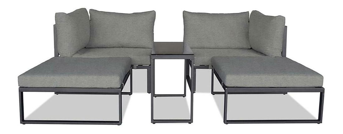 Vrtni set Adicionales (antracit + svijetlosiva) (za 4 osobe)