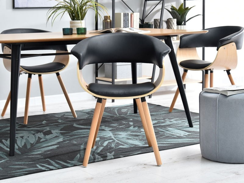 Stolička Enzo K (dub čierny + dub)