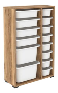 Organizér na hračky Dremonka 7 (orech + biela)