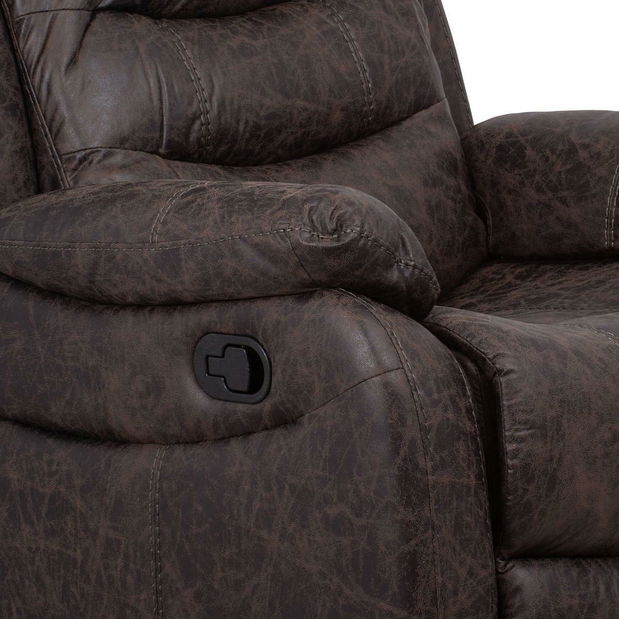 Polohovacie kreslo Troquelados (hnedá)