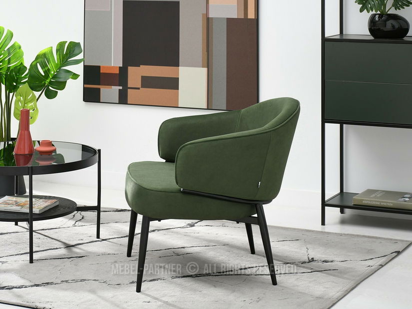 Fotoliu Alfredo (verde + negru)