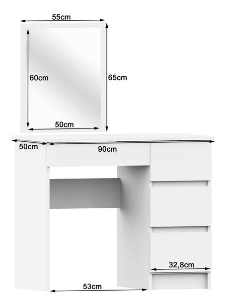 Toaletni stolić Pradosh (bijela)