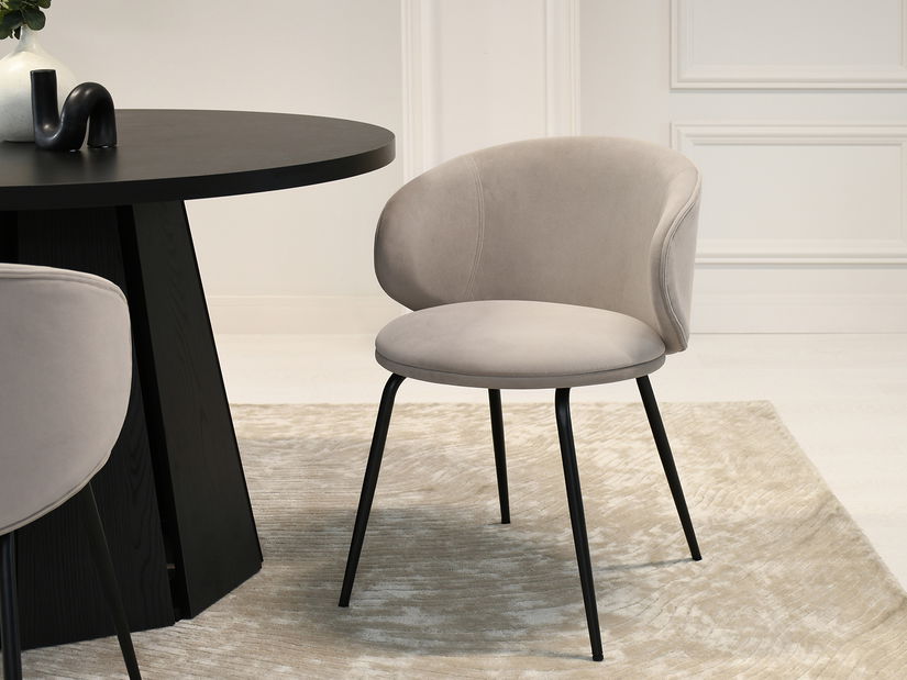 Jedálenská stolička Carbono (béžová + čierna)