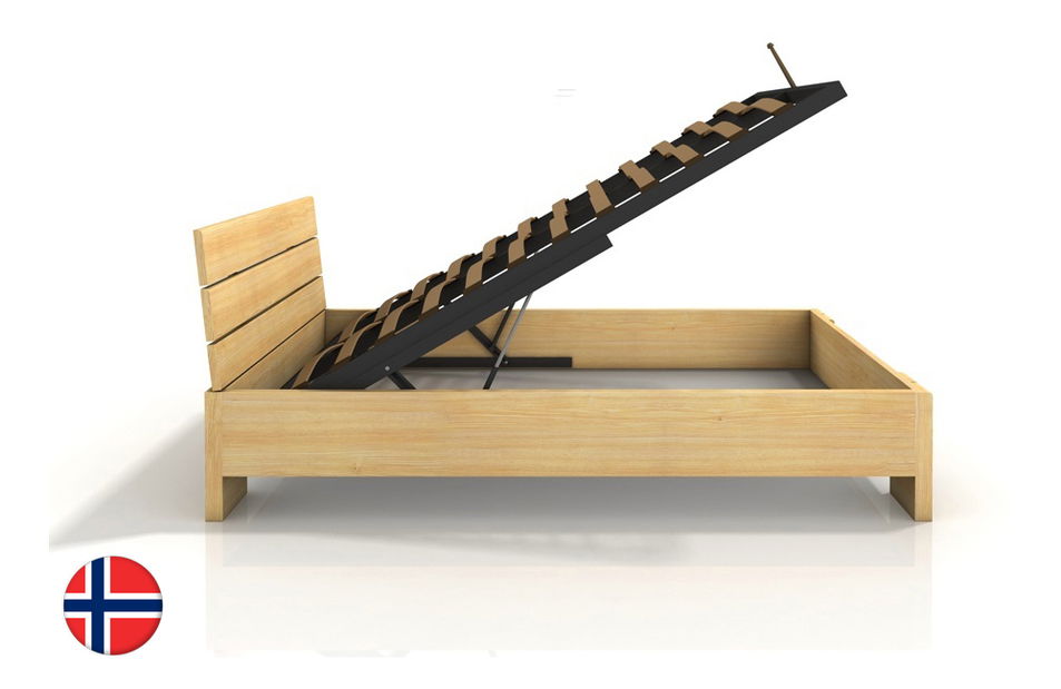 Jednolôžková posteľ 120 cm Naturlig Tosen High BC (borovica) (s roštom)