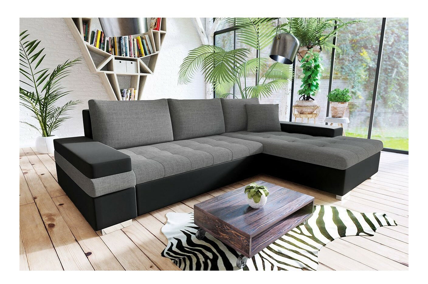 Sedacia súprava Lilith (Soft 011 (čierna) + Lux 05)