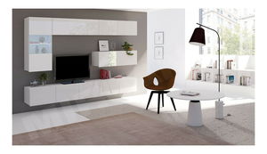 Obývacia stena IV Badiani (Biela + Biely lesk)