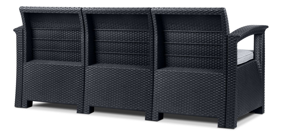 Záhradný set Nela 3 (tmavosivá) (pre 4 osoby)