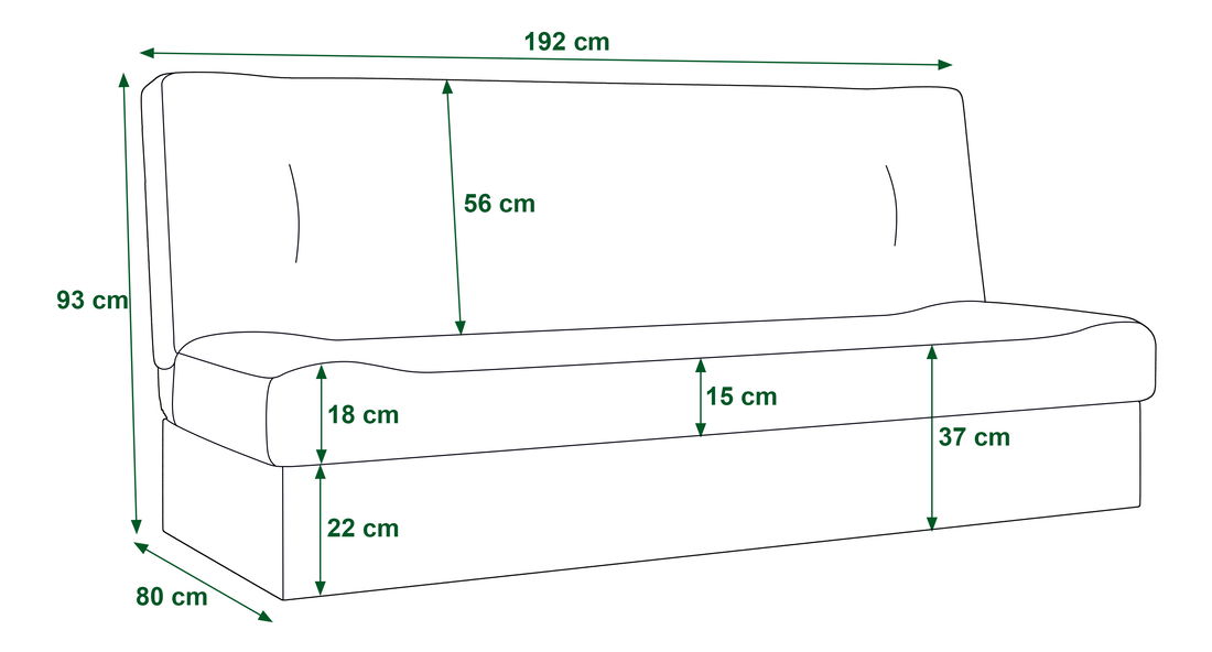 Kétszemélyes kanapé Luminous (bézs)