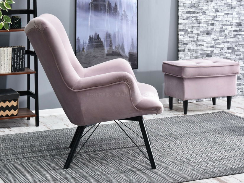 Fotoliu relax Dawntawn (violet deschis + negru)