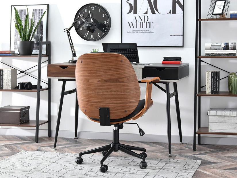 Stolička Raynold (orech tmavý + čierna)