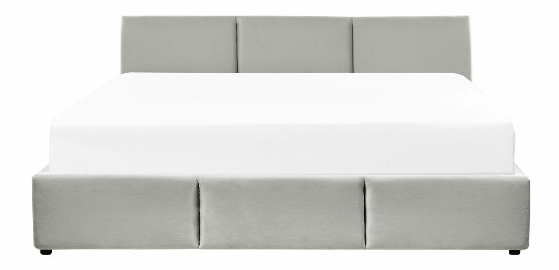 Manželská posteľ 180 cm Belize (svetlosivá) (s roštom) (s úl. priestorom)