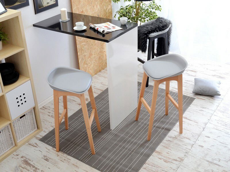 Stolička Rita (sivá + buk)