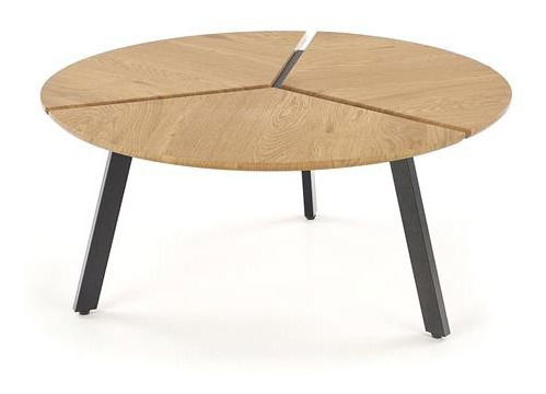 Masă de cafea Letha (Lemn natural + Negru)