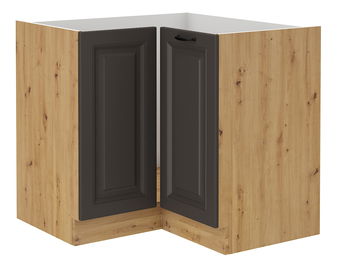 Dulap inferior de bucătărie, de colț Sheila 89 x 89 DN 1F BB (stejar artisan + grafit)
