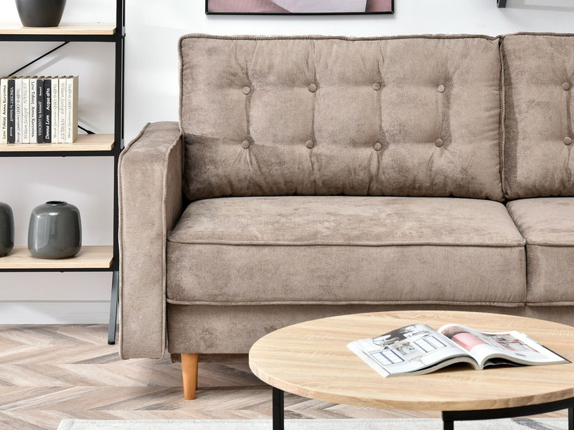 Canapea două locuri Legacion (bej + stejar)