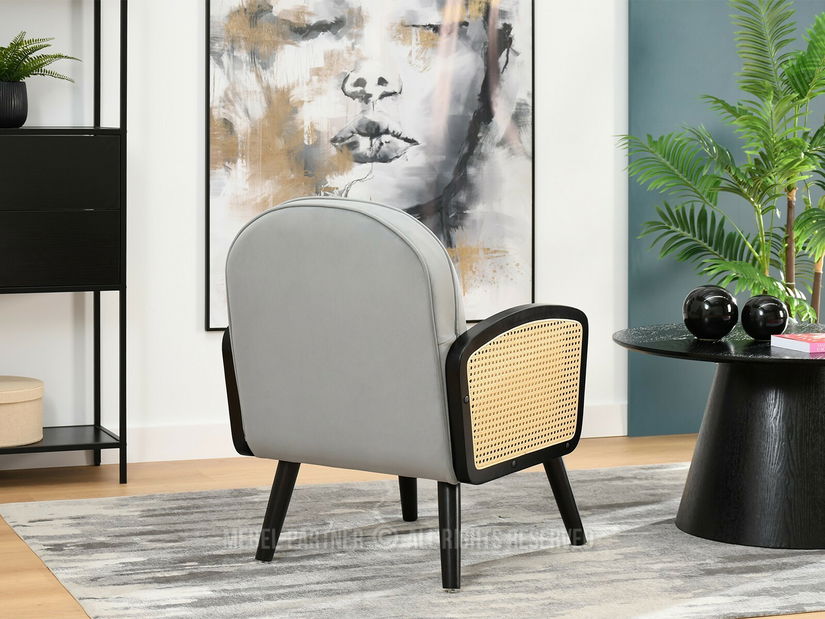 Kreslo Will (sivá + čierna)