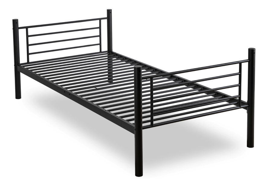 Dječji krevet na kat 90 cm Riverside (crna) (s podnicom)