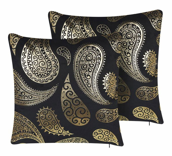 Set 2 ukrasna jastuka 45 x 45 cm Ursin (zlatna)