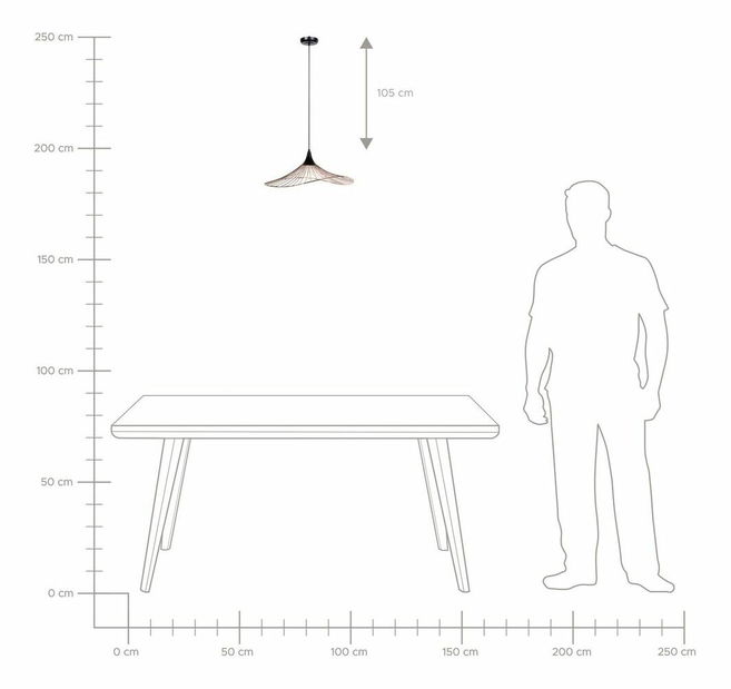 Függő lámpa Mare (réz)