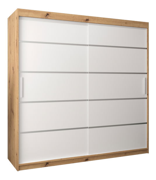 Ruhásszekrény 200 cm Verika 1 200 (artisan tölgy + fehér)