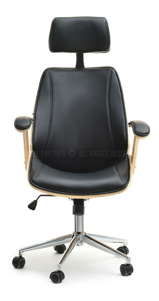 Fotelja Franc (crna bukva + krom)