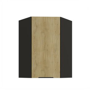 Dulap superior de bucătărie de colț Carminia 60x60 GN-90 1F (45) (stejar cremona + negru)