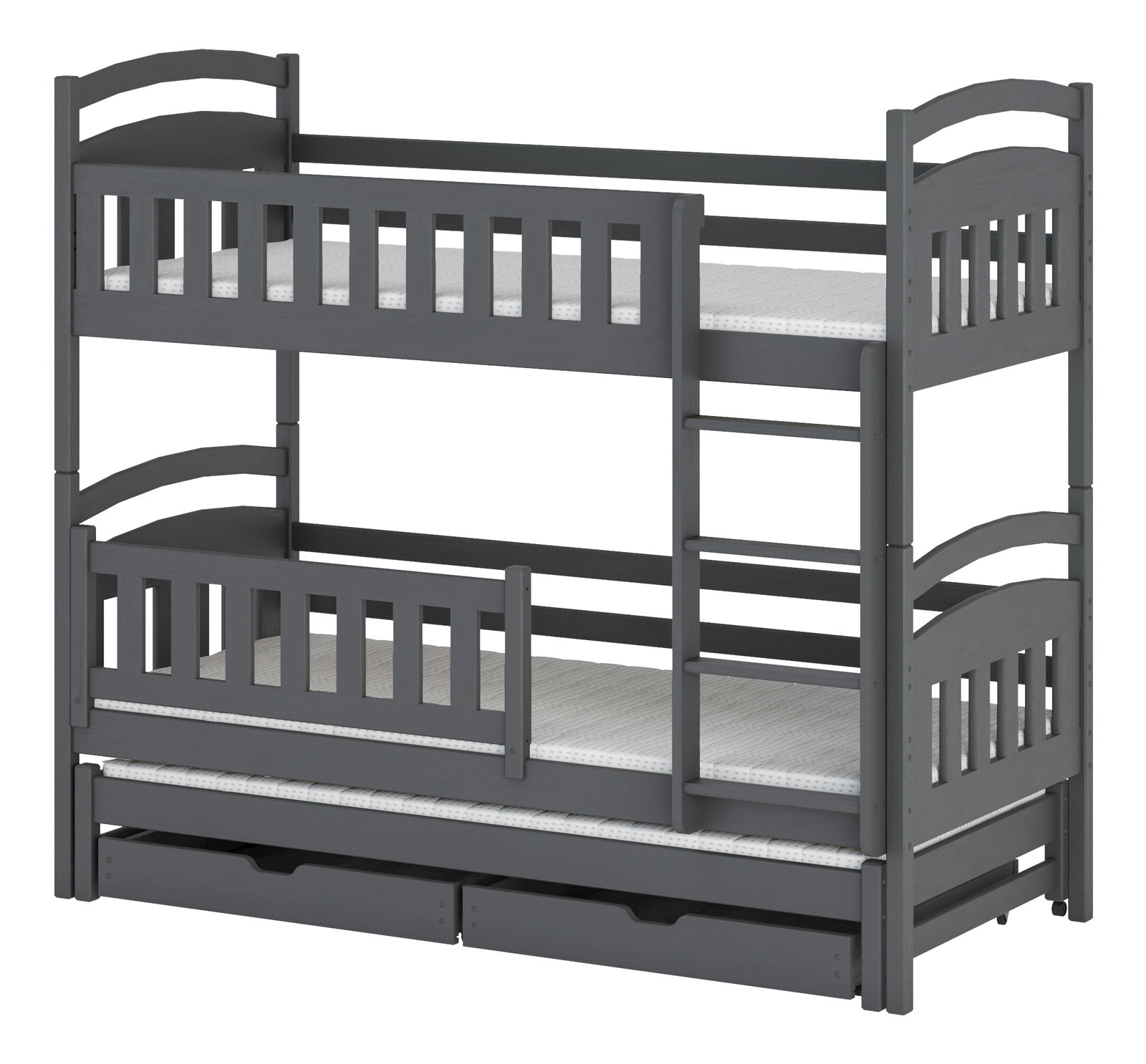 Detská posteľ 90 x 190 cm BLAIR (s roštom a úl. priestorom) (grafit)