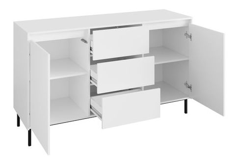 Set mobilier living Somkera I (alb + Negru) 