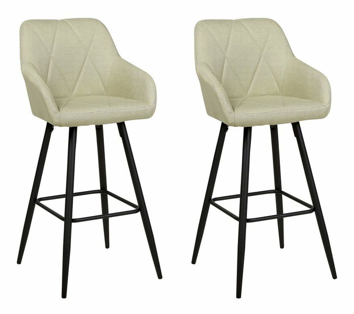 Set 2 ks barových stoličiek Donna (svetlozelená)