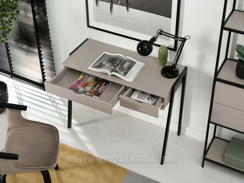 PC stolík Land (béžová + čierna)