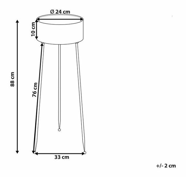 Virágtartó állvány Lusina (fekete)