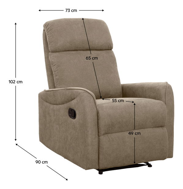 Garnitura za sjedenje 3+2+1 Fotron (smeđe-siva) 