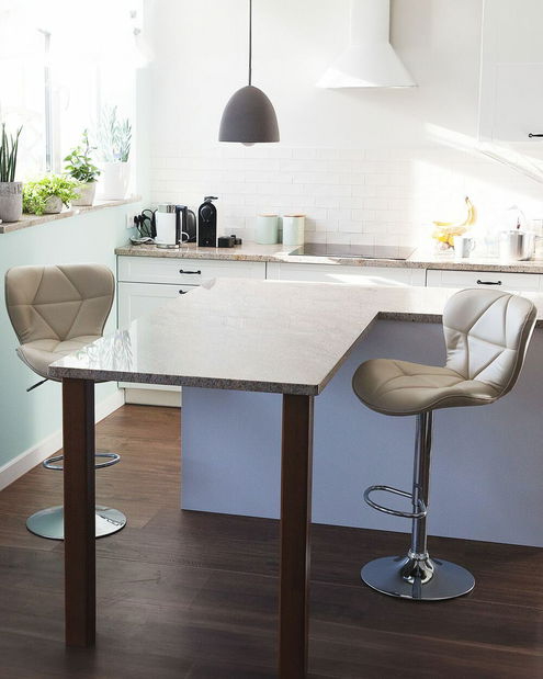 Set 2 buc. scaune bar VILLE (bej)