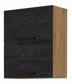 Horná kuchynská skrinka Virion 60 GU 72 2F (dub lancelot + tmavé drevo)