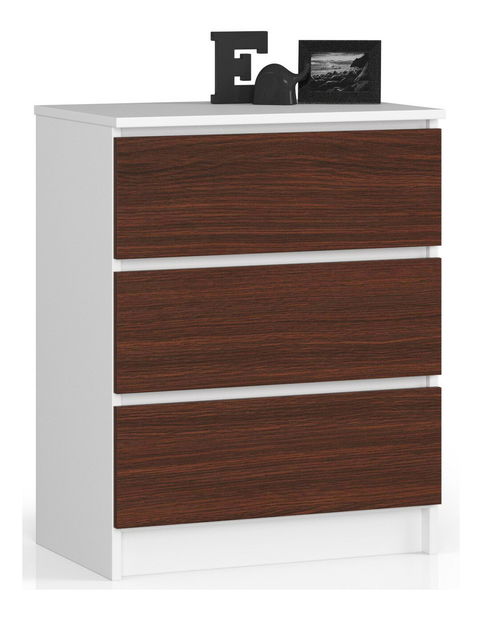 Comodă Kalista II (Alb + wenge)